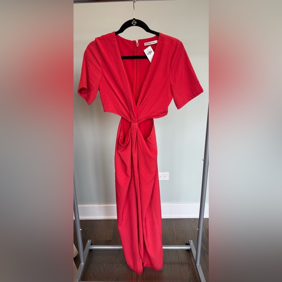 Abercrombie & Fitch Knotted Cutout Midi Dress XS NWT - Picture 6 of 9